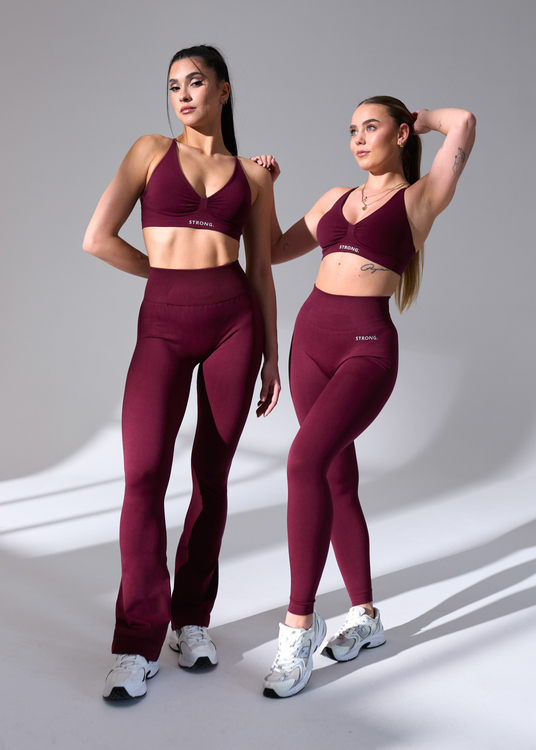 Dzwony Bezszwowe Shape & Comfort, Push Up (Burgundy)